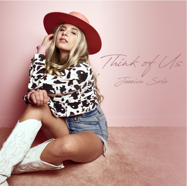 Official cover art for Jessica Sole’s latest single,  ‘Think of Us’.